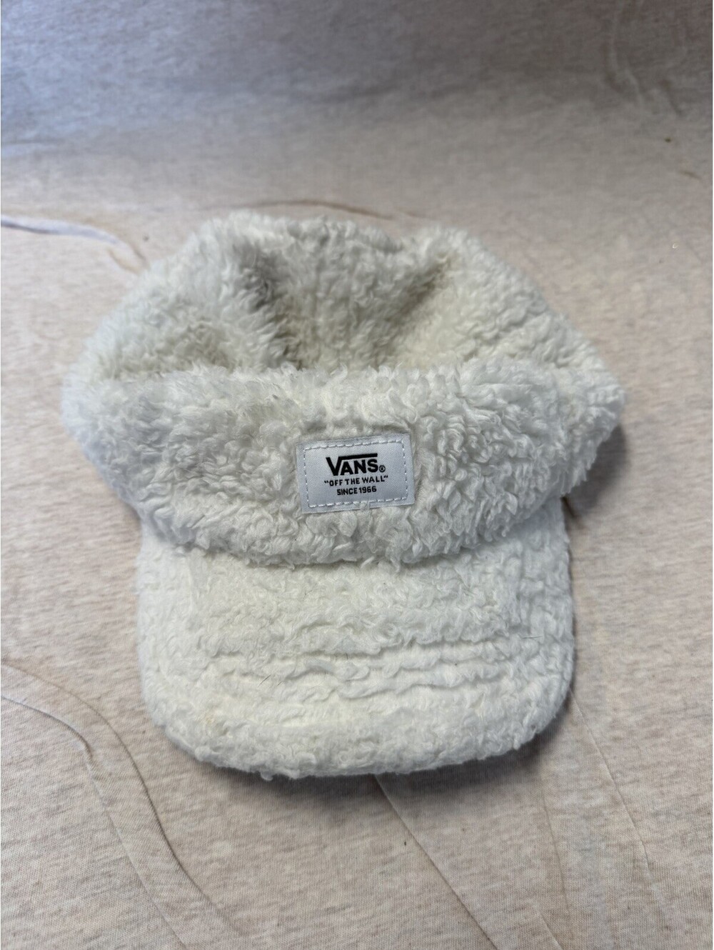 Vans Off The Wall White Sherpa Adjustable Hat Cap